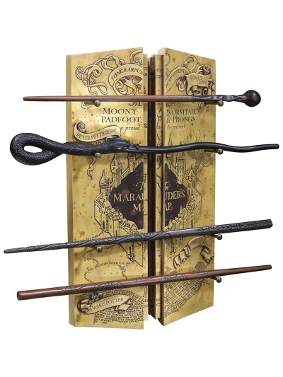 Replica the noble collection mapa del merodeador coleccion 4 varitas en expositor harry potter