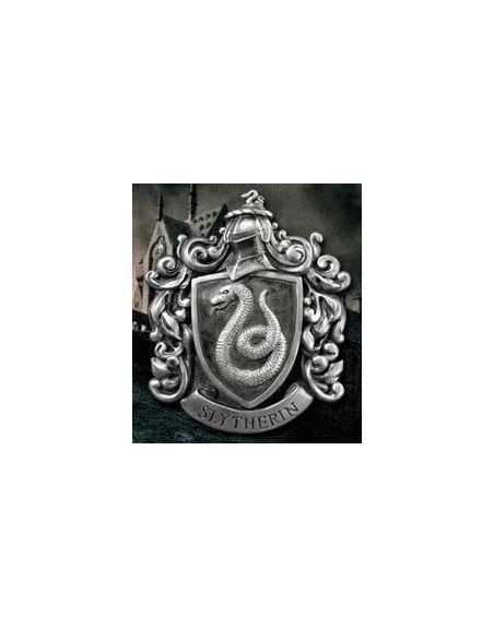 Escudo de pared the noble collection harry potter casa slytherin resina 20 x 28 cm