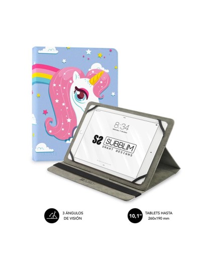 Funda subblim universal trendy case para tablet 10.1 pulgadas unicorn