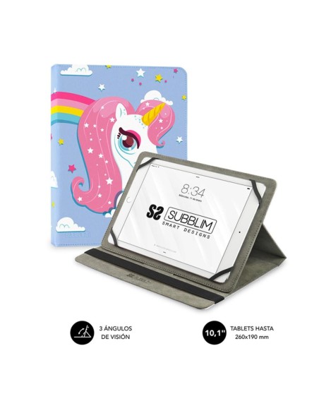 Funda subblim universal trendy case para tablet 10.1 pulgadas unicorn