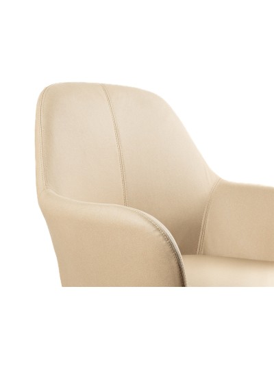 Silla q-connect confidente siemione base metalica alt max 820 anc 570 prof 580 color marron arena