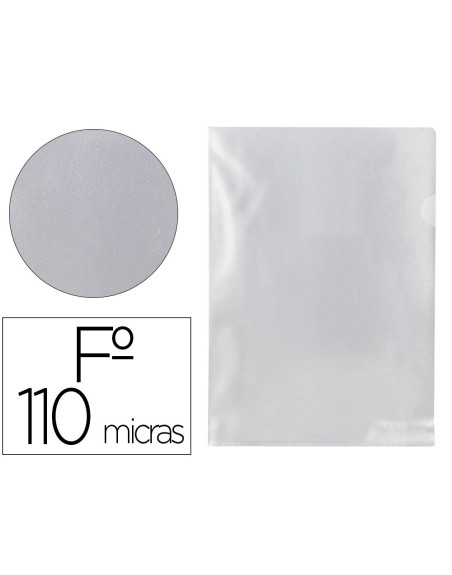Carpeta q-connect dossier uñero plastico folio transparente 110 micras
