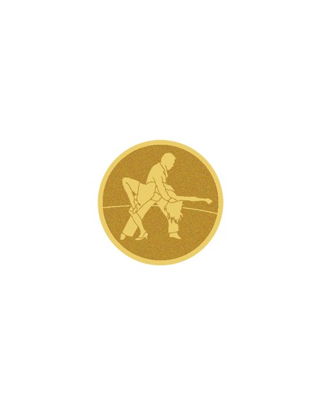 25/26 DISCO DORADO AUTOADHESIVA BAILE Ø 2,5 CM
