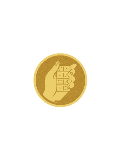 25/26 DISCO DORADO AUTOADHESIVA DOMINO Ø 2,5 CM