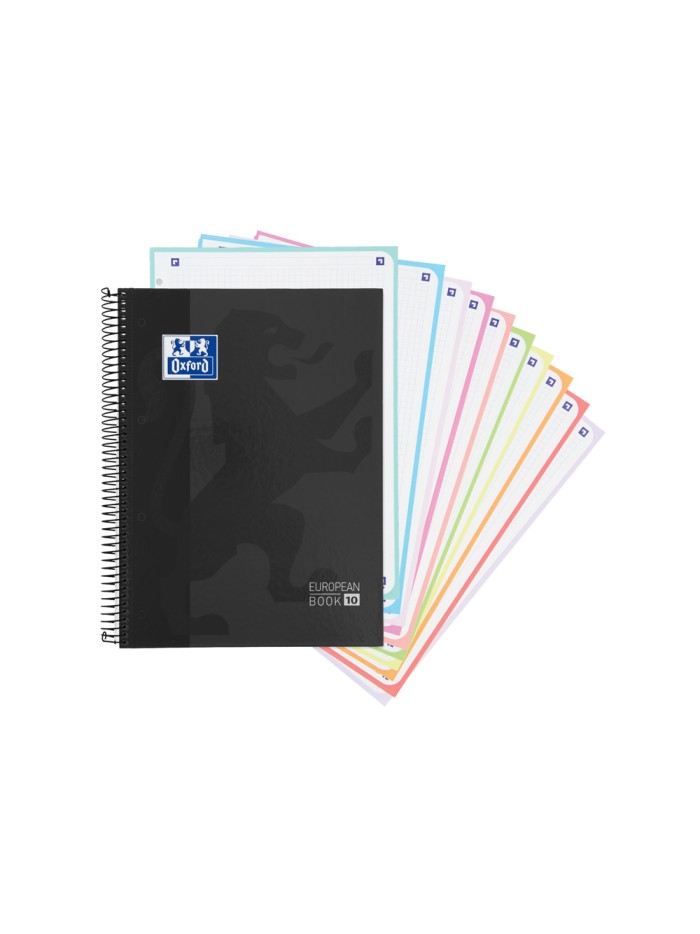 Cuaderno espiral oxford europeanbook 10 school classic tapa extradura din a4+ 150 hojas cuadro 5 mm Cuaderno espiral oxford europeanbook 10 school classic tapa extradura din a4+ 150 hojas cuadro 5 mm