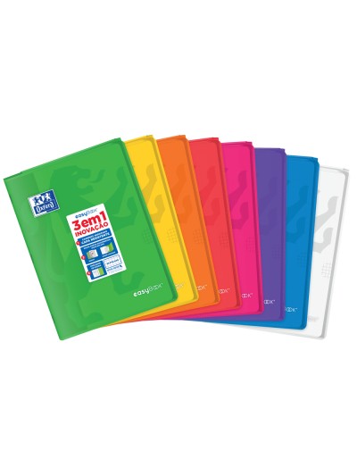Libreta escolar oxford easybook tapa plastico din a4 48 hojas cuadro 5 mm colores surtidos