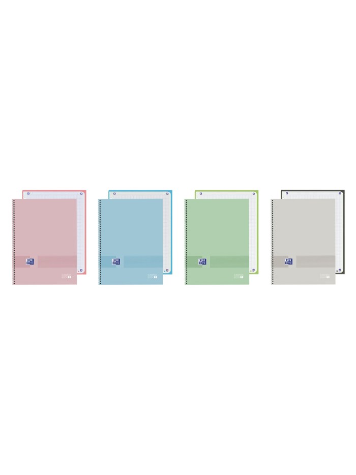 Cuaderno espiral oxford europeanbook 1 you tapa extradura din a4+ 80 hojas cuadro 5 mm color pastel Cuaderno espiral oxford europeanbook 1 you tapa extradura din a4+ 80 hojas cuadro 5 mm color pastel