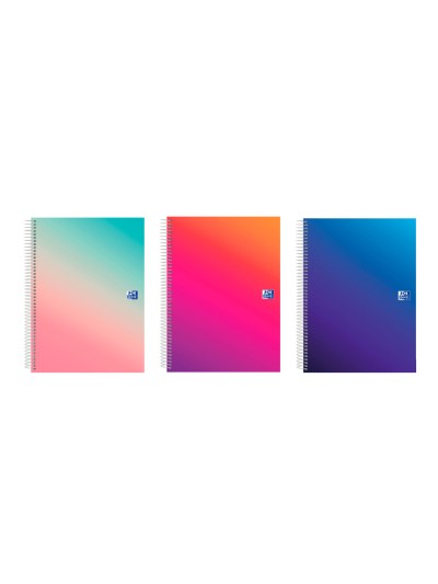 Cuaderno espiral oxford europeanbook 5 tapa extradura din a4+ 120 hojas horizontal kangoo gradient