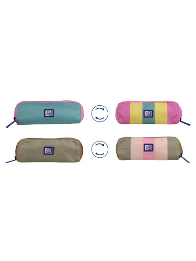 Estuche portatodo oxford reversible kangoo color block 80x80x220 mm