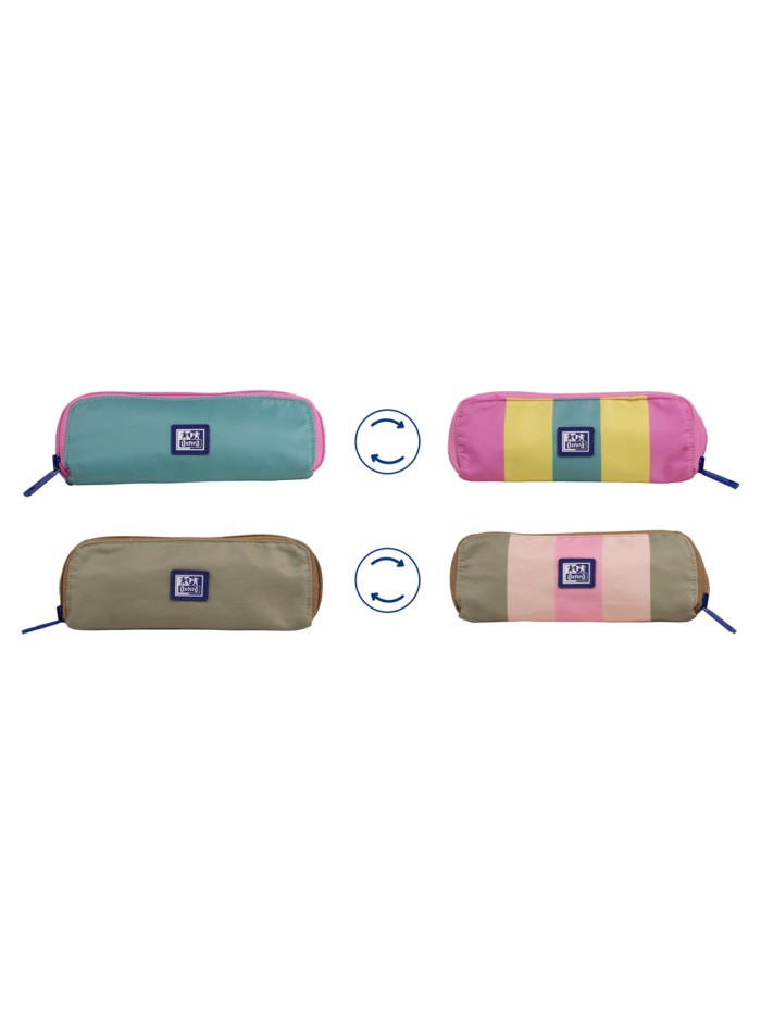 Estuche portatodo oxford reversible kangoo color block 80x80x220 mm Estuche portatodo oxford reversible kangoo color block 80x80x220 mm