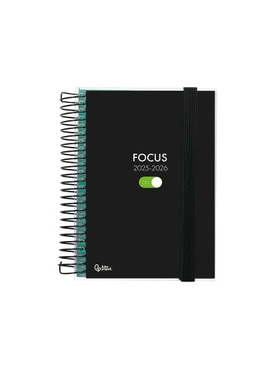 Agenda escolar liderpapel 25-26 espiral personalizable semana vista a5 bilingüe papel fsc 70 gr