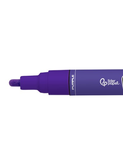 Rotulador liderpapel acrylic base agua todo tipo de superficie punta redonda 3 mm purpura