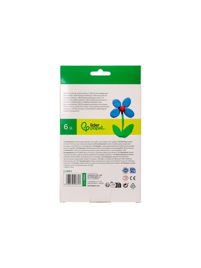 Instrumentos de modelar liderpapel para plastilina de plastico caja de 6 piezas