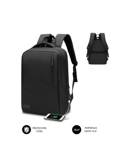 Mochila subblim city backpack para portatil 15.6 pulgadas negro