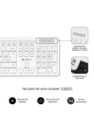Teclado + raton subblim subkbc - cssw11 inalambrico
