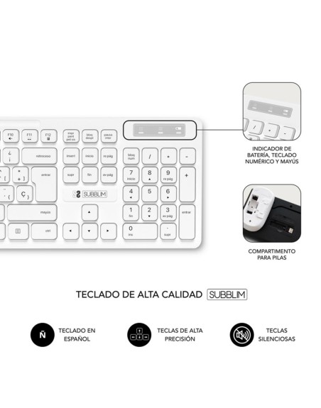 Teclado + raton subblim subkbc - cssw11 inalambrico
