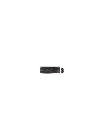 Set teclado + raton logitech mk120 usb con cable negro