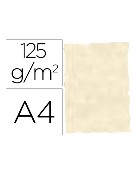 Papel pergamino din a4 troquelado 125 gr piel elefante color hueso paquete de 25 hojas