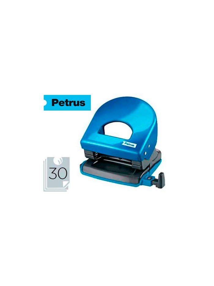 Taladrador petrus 62 wow azul metalizado capacidad 30 hojas Taladrador petrus 62 wow azul metalizado capacidad 30 hojas