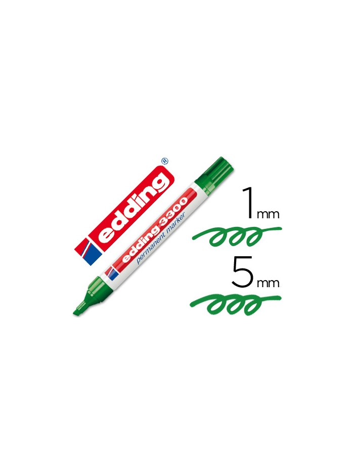 Rotulador edding marcador 3300 n.4 verde punta biselada recargable Rotulador edding marcador 3300 n.4 verde punta biselada recargable