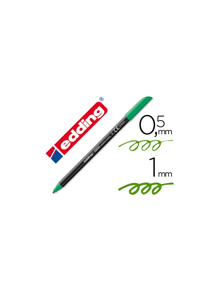 Rotulador edding punta fibra 1200 verde n.4 punta redonda 0.5 mm Rotulador edding punta fibra 1200 verde n.4 punta redonda 0.5 mm