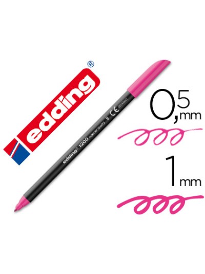 Rotulador edding punta fibra 1200 rosa n.9 punta redonda 0.5 mm