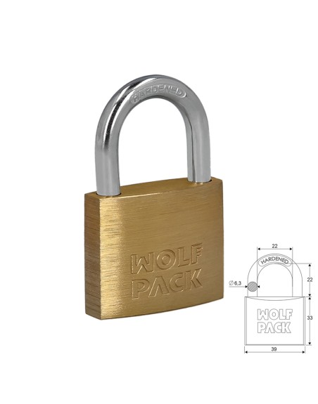 Candado Laton Arco Normal  40 mm.