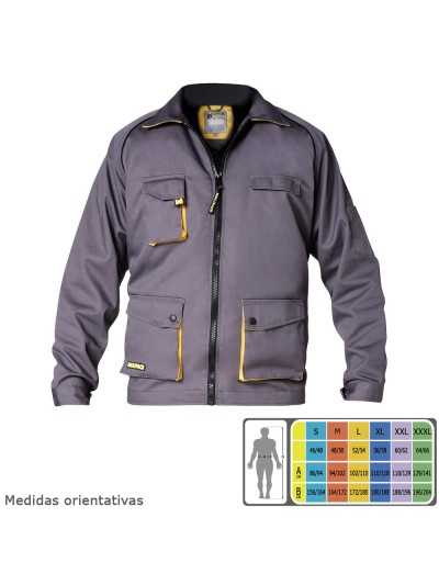 Chaqueta de Trabajo Gris/Amarillo Talla 46/48    S