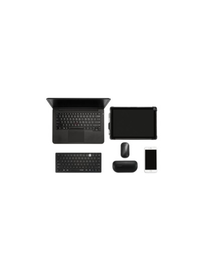 Teclado kensington compact inalambrico dual usb 3.0 color negro 288x125x21 mm