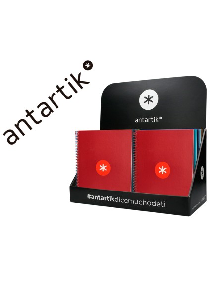 Cuaderno espiral a4 micro antartik tapa forrada 80h 90 gr cuadro 5mm 1 banda 4 taladros exp. 20 unidades