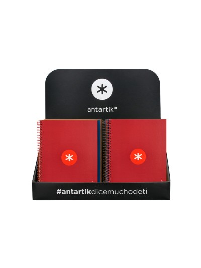 Cuaderno espiral a4 micro antartik tapa forrada 80h 90 gr cuadro 5mm 1 banda 4 taladros exp. 20 unidades