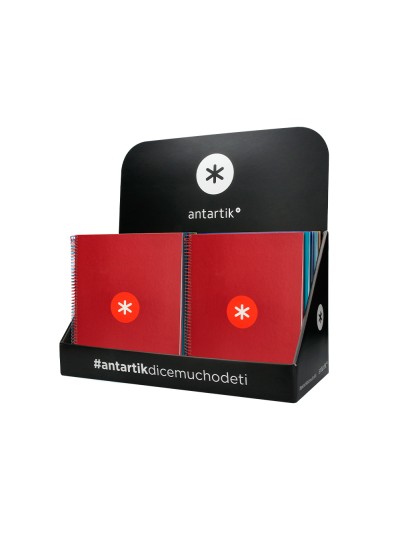 Cuaderno espiral a4 micro antartik tapa forrada 80h 90 gr cuadro 5mm 1 banda 4 taladros exp. 20 unidades