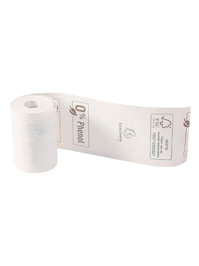 Rollo sumadora exacompta termico para tpv 57 mm x 40 mm 55 g/m2 fsc sin bisfenol a ni plastico