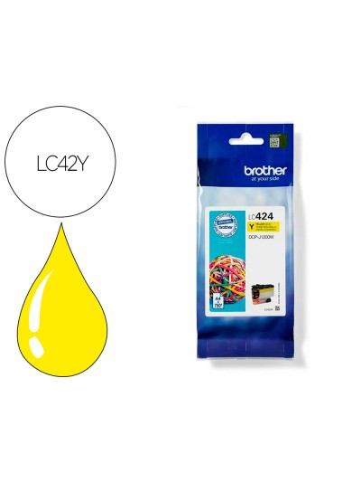 Ink-jet brother lc424y dcp-1200w amarillo 750 paginas