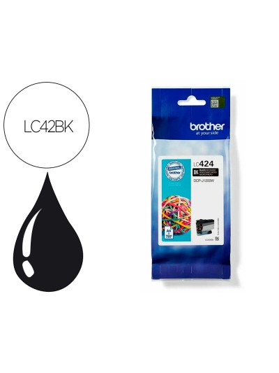 Ink-jet brother lc424bk dcp-1200w negro 750 paginas