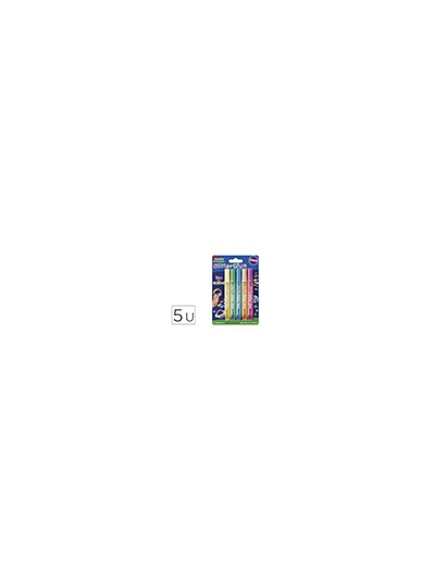 Pegamento imedio glitter glue brilla en la oscuridad para manualidades 10 ml blister de 5 unidades colores surtidos