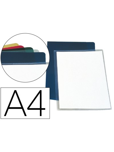 Carpeta dossier uñero plastico esselte folio pvc transparente 140 mc caja de 100 unidades