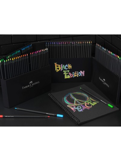 Lapices de colores faber castell edicion black soporte de 100 unidades colores surtidos