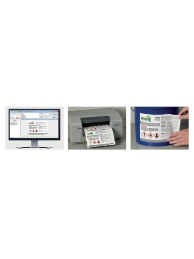 Etiqueta adhesiva avery politileno blanco permanente laser fotocopiadora 210x297 mm blister 10 unidades