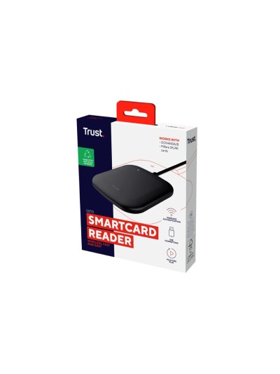 Lector de tarjetas inteligentes trust ceto sin contacto usb-a color negro