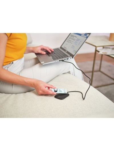 Lector de tarjetas inteligentes trust ceto sin contacto usb-a color negro