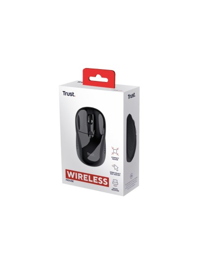 Raton trust basic optico inalambrico eco 4 botones 800/1600 dpi usb 2.0 color negro