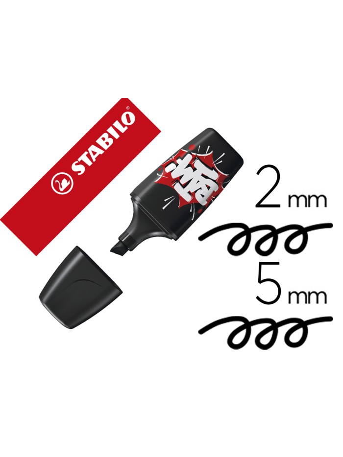 Rotulador stabilo boss mini fluorescente by snooze one negro Rotulador stabilo boss mini fluorescente by snooze one negro