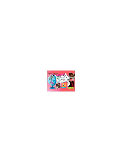 Globo terraqueo nova rico con luz infantil mappa&mondo base y meridiano color azul diametro 25 cm