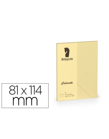 Sobre rossler coloretti c7 color marron arena 81x114 mm pack de 5 unidades