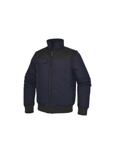 Chaleco deltaplus multibolsillos con cremallera y mangas desmontables 80% poliester 20% algodon talla l