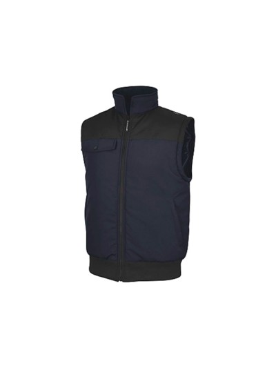 Chaleco deltaplus multibolsillos con cremallera y mangas desmontables 80% poliester 20% algodon talla l