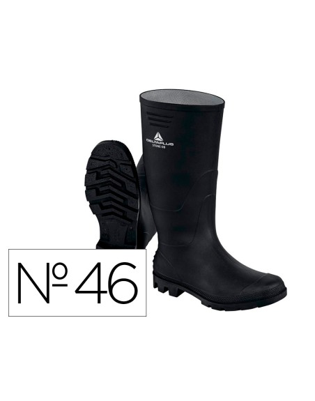 Botas deltaplus de seguridad stone pvc negro suela de tacos talla 46