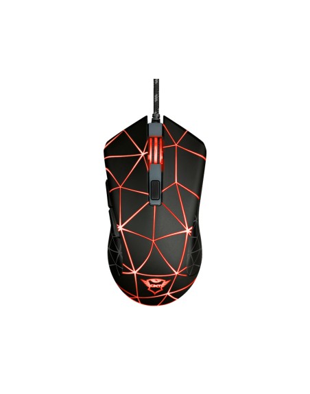 Raton trust gxt133 locx gaming optico luces led 800-4000 ppp 6 botones usb 2.0 cable 1,80 m color negro