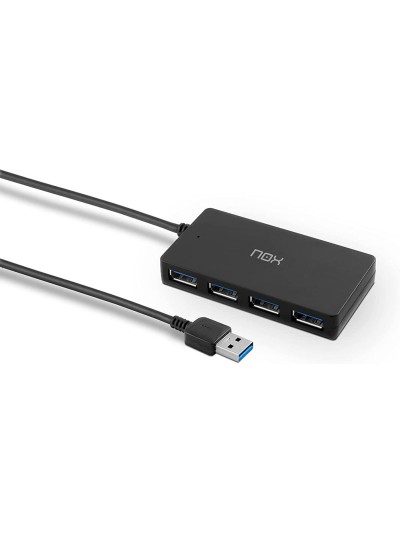 Hub nox 4 puertos usb 3.0 compatible con windows mac y linux